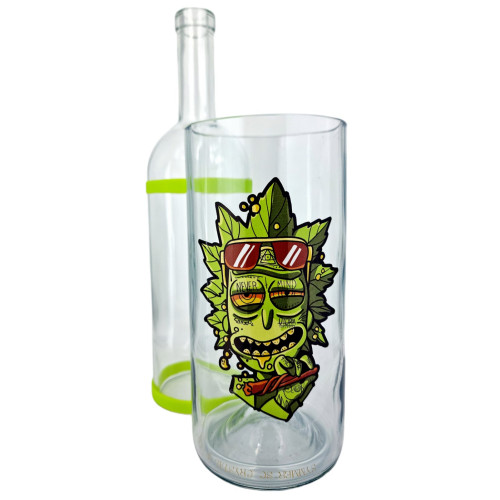 Бонг - Воднік для куріня з скла «Rick Weed Green»