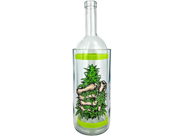 Воднік для куріня з скла «Weed Skeleton Hend Green»