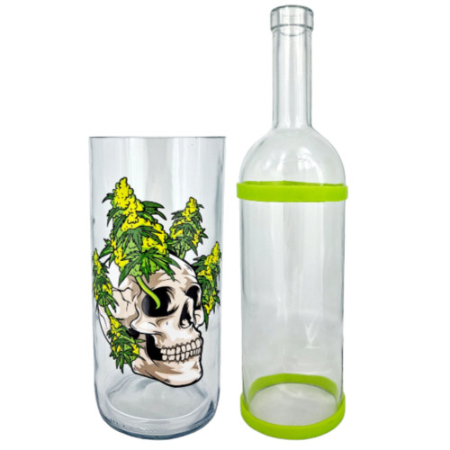 Воднік з скла для куріння «Weed Skull»