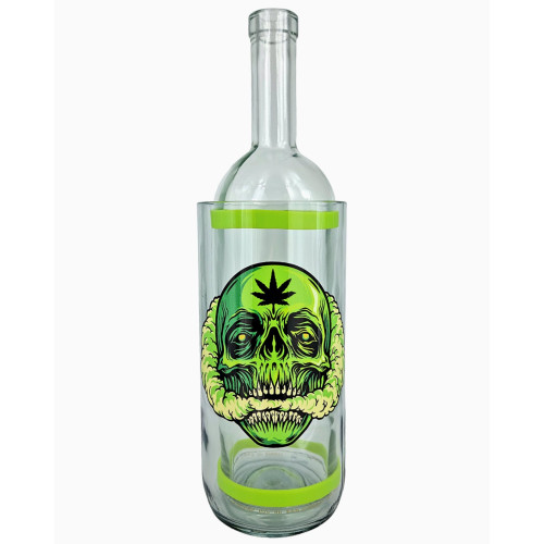 Водний бонг для куріння «Weed Skull Green»