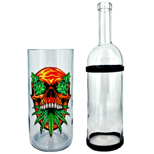 Водний бонг для куріння з скла «Weed Red Skull»