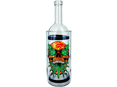 Водний бонг для куріння з скла «Weed Red Skull»