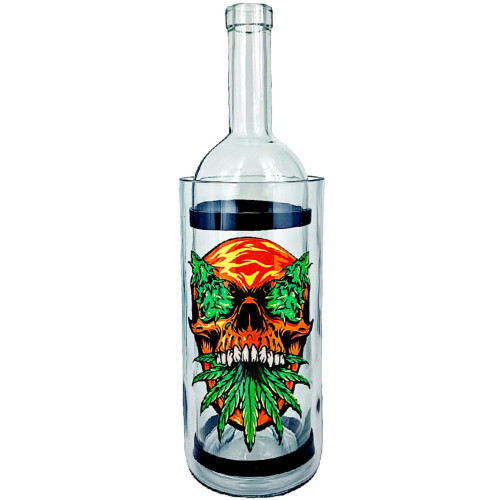 Водний бонг для куріння з скла «Weed Red Skull»