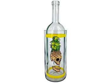 Водний бонг з скла «Weed Skull Yellow»