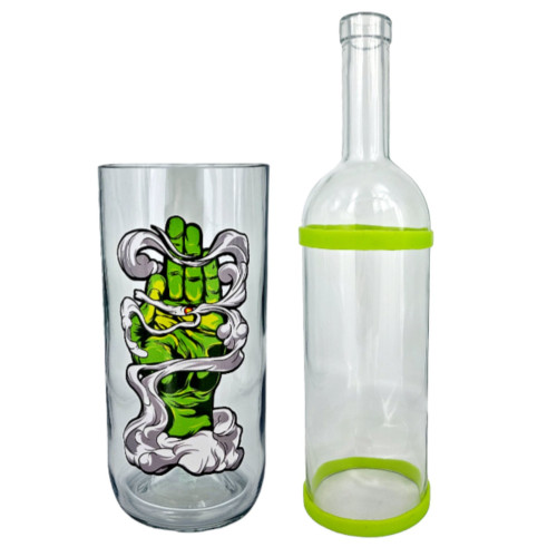 Водний бонг з скла для куріння «Weed Hend Green»