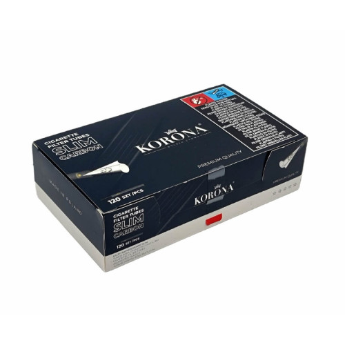 Гільзи для цигарок Korona Slim Carbon 120 шт