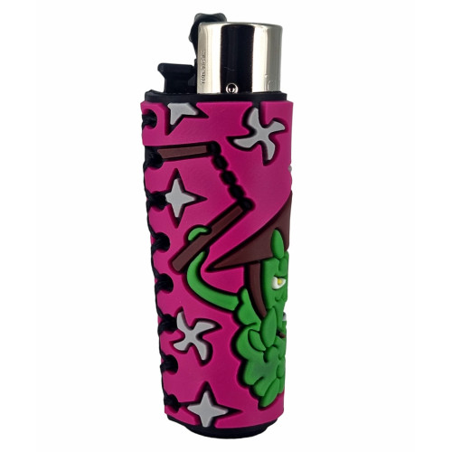 Запальничка Clipper "Coolest covers" в рожевому силіконовому чохлі