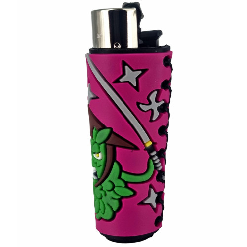 Запальничка Clipper "Coolest covers" в рожевому силіконовому чохлі