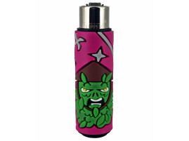 Зажигалка Clipper "Coolest covers" в розовом силиконовом чехле