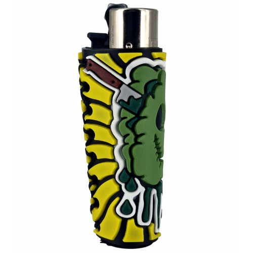 Запальничка Clipper "Coolest covers" в зеленому силіконовому чохлі