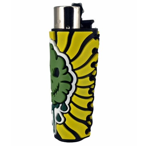 Запальничка Clipper "Coolest covers" в зеленому силіконовому чохлі