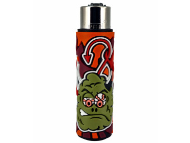 Запальничка Clipper "Coolest covers" в червоному силіконовому чохлі