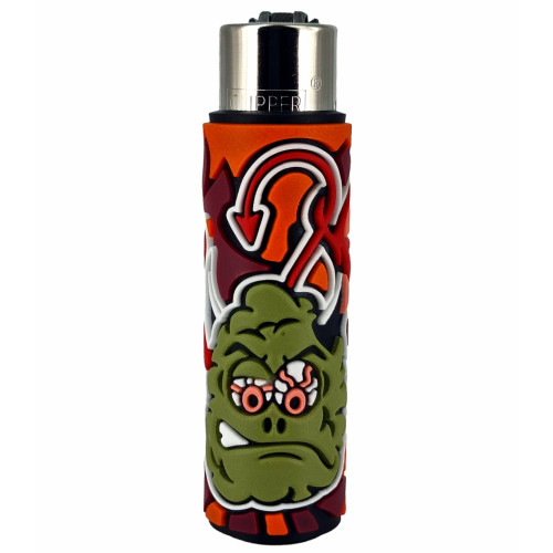 Запальничка Clipper "Coolest covers" в червоному силіконовому чохлі