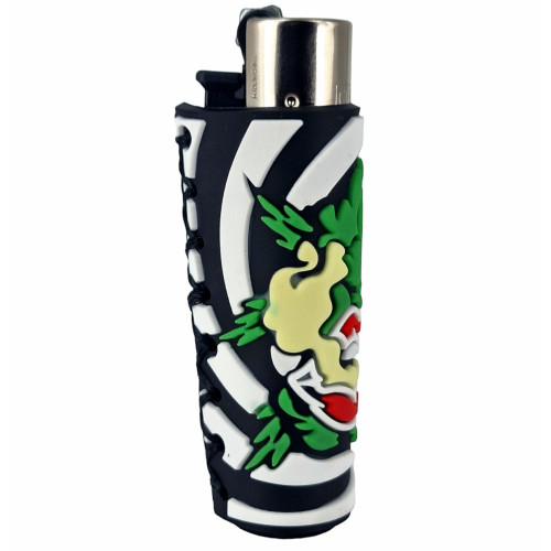 Запальничка Clipper "Coolest covers" в чорно-білому силіконовому чохлі