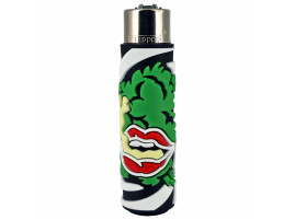 Зажигалка Clipper "Coolest covers" в черно-белом силиконовом чехле