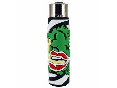 Запальничка Clipper "Coolest covers" в чорно-білому силіконовому чохлі