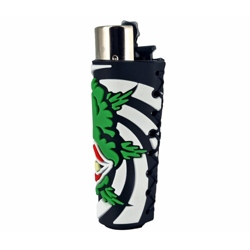 Запальничка Clipper "Coolest covers" в чорно-білому силіконовому чохлі