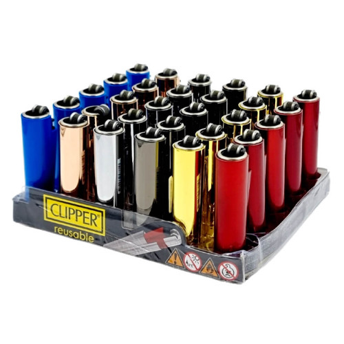 Запальничка Clipper Mini Metal Case Bronze у металевому чохлі