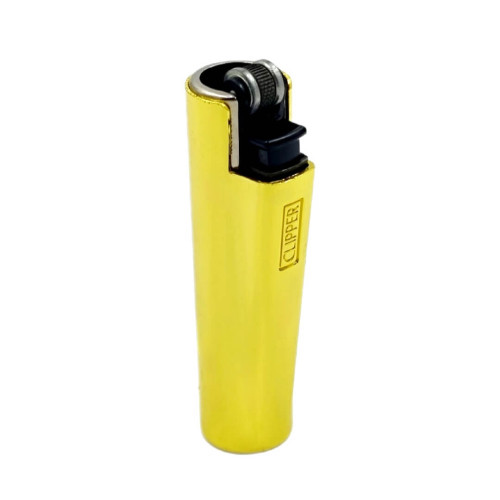 Запальничка Clipper Mini Metal Case Gold у металевому чохлі