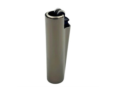 Запальничка Clipper Mini Metal Case у металевому чохлі Grey