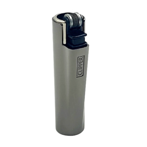 Запальничка Clipper Mini Metal Case у металевому чохлі Grey