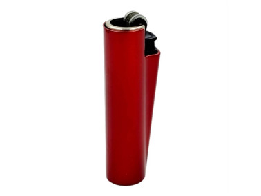 Запальничка Clipper Mini Metal Case Red у металевому чохлі
