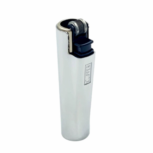 Запальничка Clipper Mini Metal Case Silver у металевому чохлі