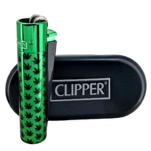 Запальничка Clipper Rasta Leaves  Green