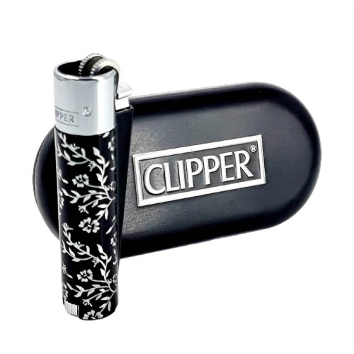 Запальничка Clipper метал Mini Flower Silver