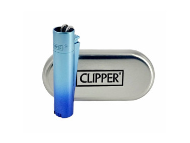 Запальничка Clipper колір фіолетово-блакитний градієнт