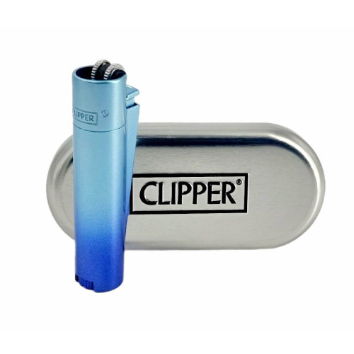 Запальничка Clipper колір фіолетово-блакитний градієнт