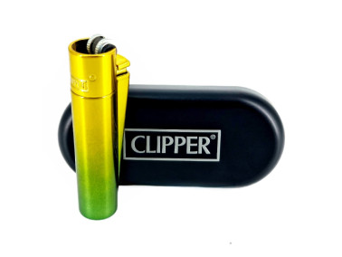 Запальничка Clipper колір жовто-зелений градієнт