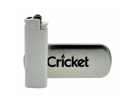 Зажигалка Cricket металл турбо White