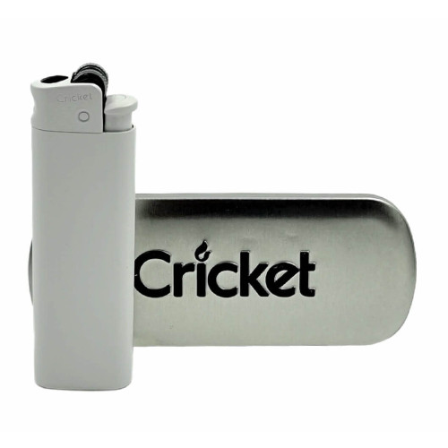 Запальничка Cricket Deluxe метал турбо White