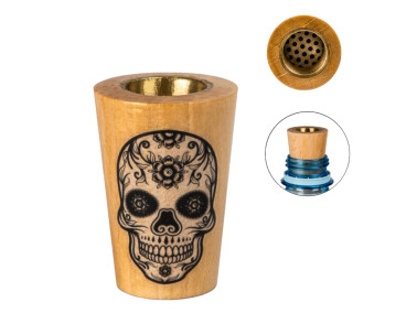 Дерев'яний ковпак для трави "Scull"