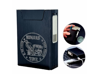 Портсигар с USB запальничкой металевий (HIMARS)