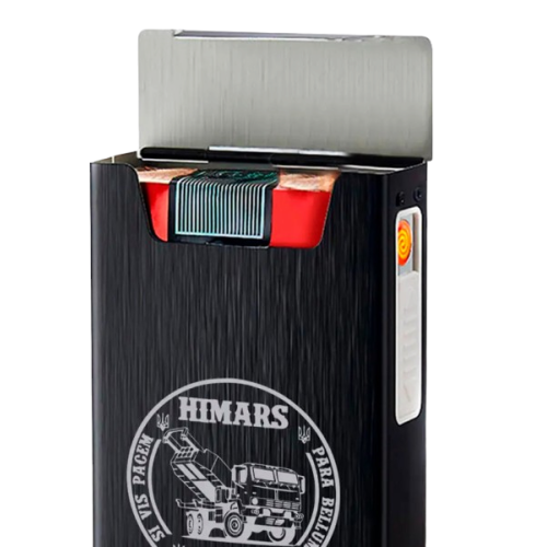 Портсигар с USB запальничкой металевий (HIMARS)