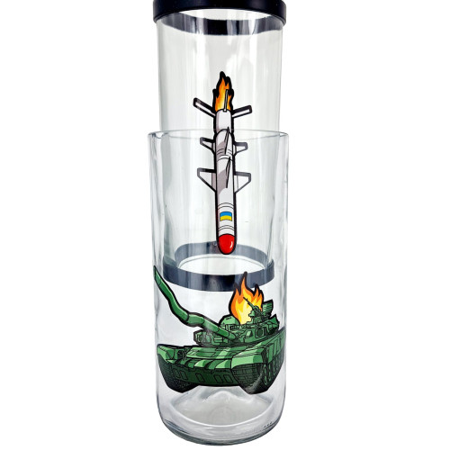 Скляний водний бонг для куріння «Rocket»
