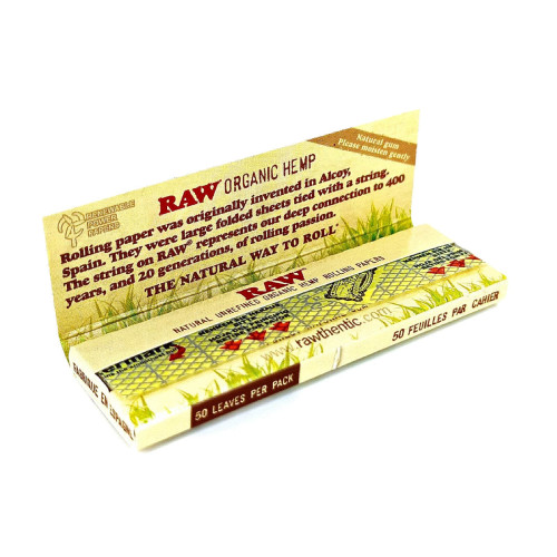 Папір для самокруток RAW Organic Single Wide 70 мм