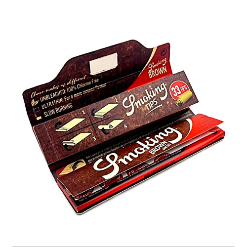 Папір для самокруток Smoking Brown 110 мм KS + Фільтри Tips