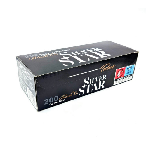 Гільзи для цигарок Silver Star Carbon Black Tube X-Long 24 мм