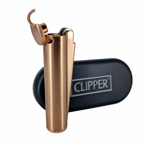 Зажигалка Clipper металл бензиновая бежевая (мат)