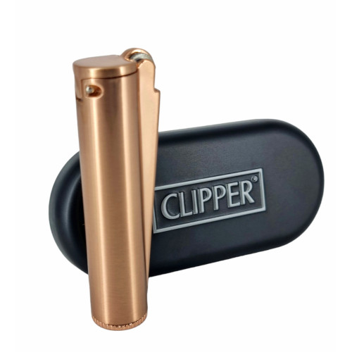 Зажигалка Clipper металл бензиновая бежевая (мат)