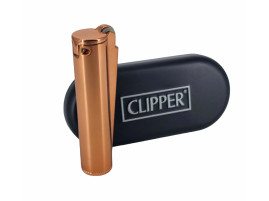 Зажигалка Clipper металл бензиновая бежевая (глянец)