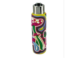 Зажигалка газовая Clipper "Coolest covers" в чехле с силикона