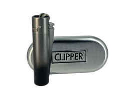 Зажигалка Clipper цвет черно серый