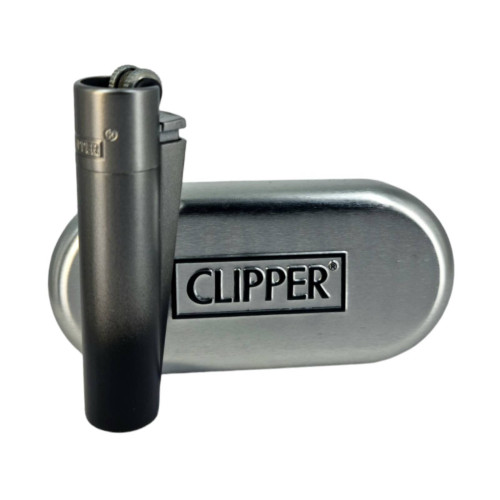 Запальничка Clipper колір чорно-сірий